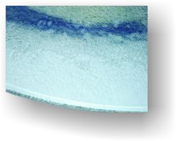 Detail farbige Schmelzglasplatte